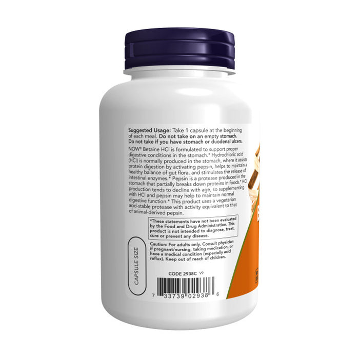 Betaine HCl 648 mg Veg Capsules